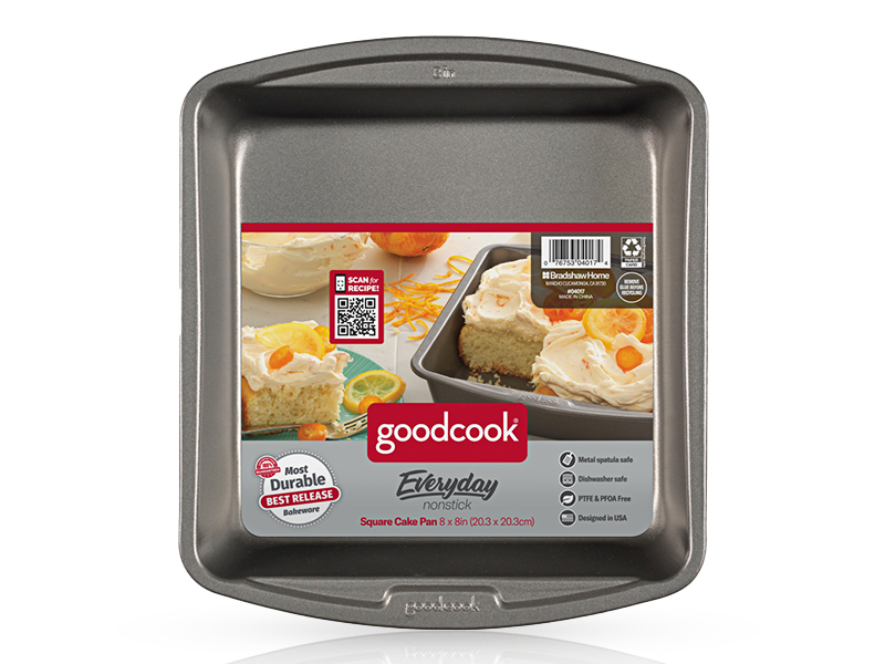 GoodCook 8 x 8 In. Square Non-Stick Cake Pan