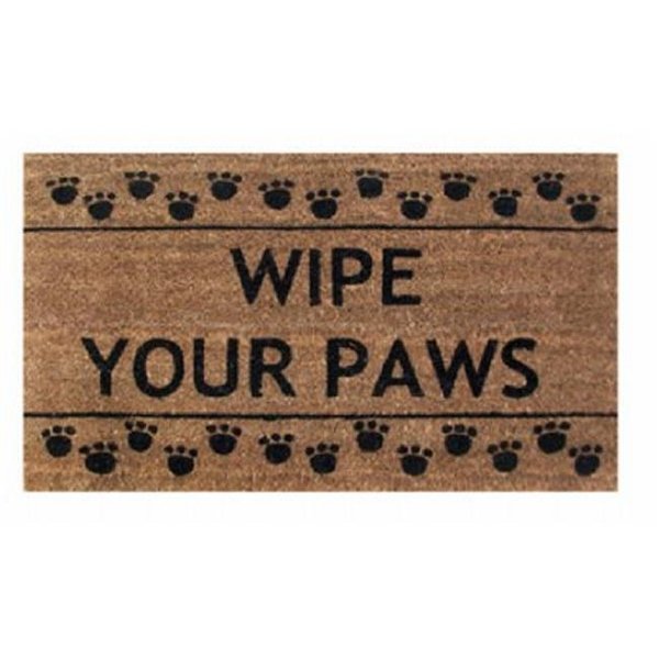 พรมเช็ดเท้าใยมะพร้าวลายWipe Your Paws