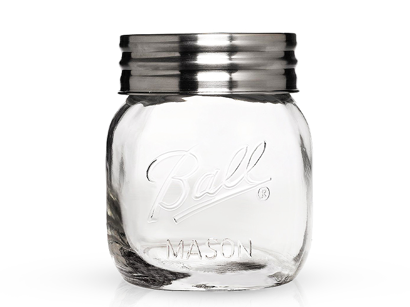 70017 - Ball, 1/2 Gallon, W/M Mason Jar. / ขวดโหลแก้วบอลล์รุ่นฝาสเตนเลส64ออนซ์