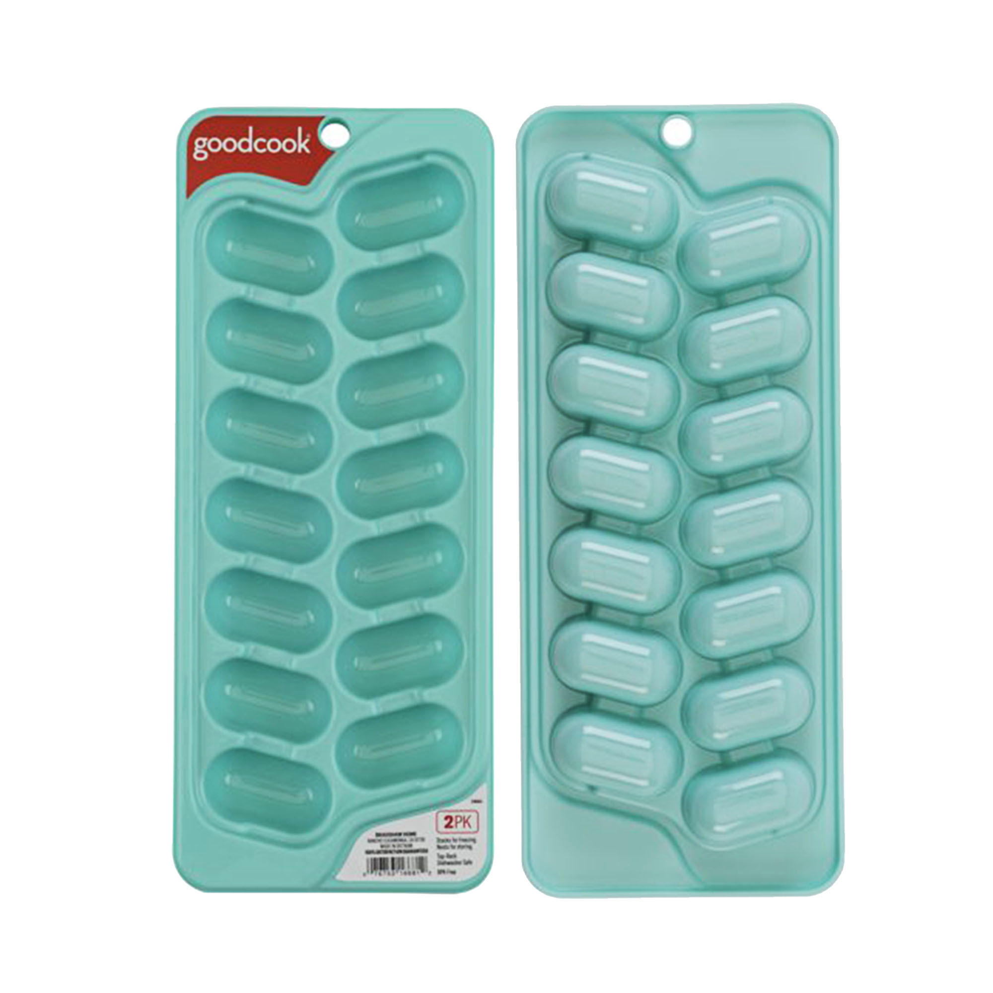 16681 Good Cook Plastic 14-Cavity Ice Cube Tray Set of 2 ชุดถาดทำน้ำแข็งกู๊ดคุก