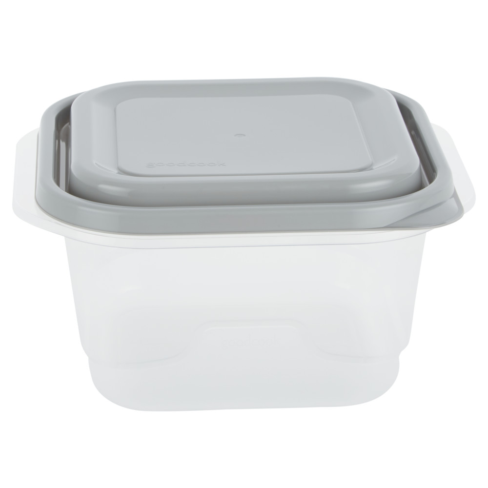10841 GoodCook 5.2-Cup Food Container, Large Square 4PC Set ชุดกล่องอาหารกู๊ดคุก