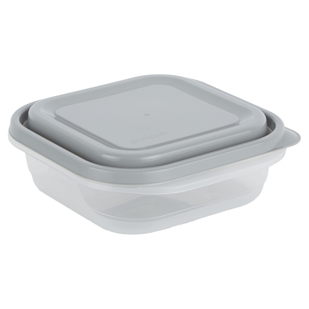10842 GoodCook 2.9-Cup Food Container Medium Square 4PC Set