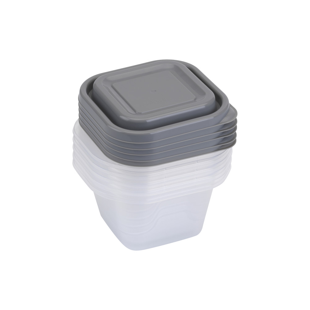 10847 GoodCook 2.1-Cup Food Container Small Square 5PC Set ชุดกล่องอาหารกู๊ดคุก