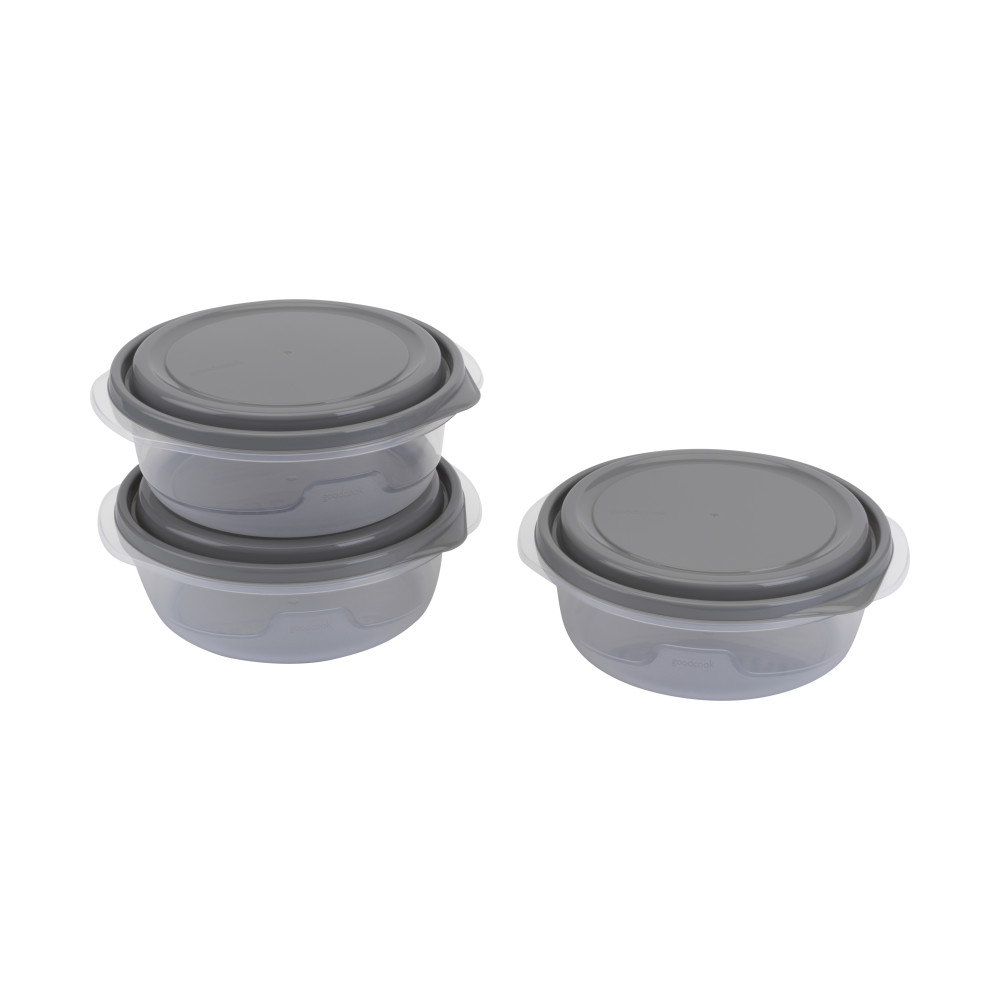 10852 GoodCook 5-Cup Food Container Medium Bowl 3-Piece Set