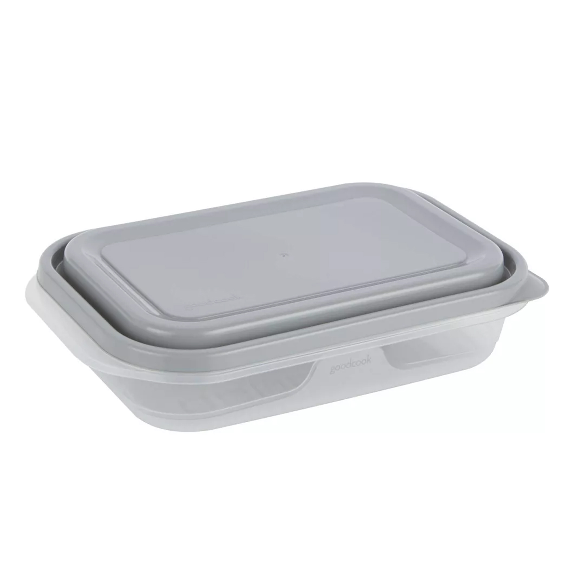 108400 GoodCook 4-Cup Food Container Medium Rectangle 3PC Set