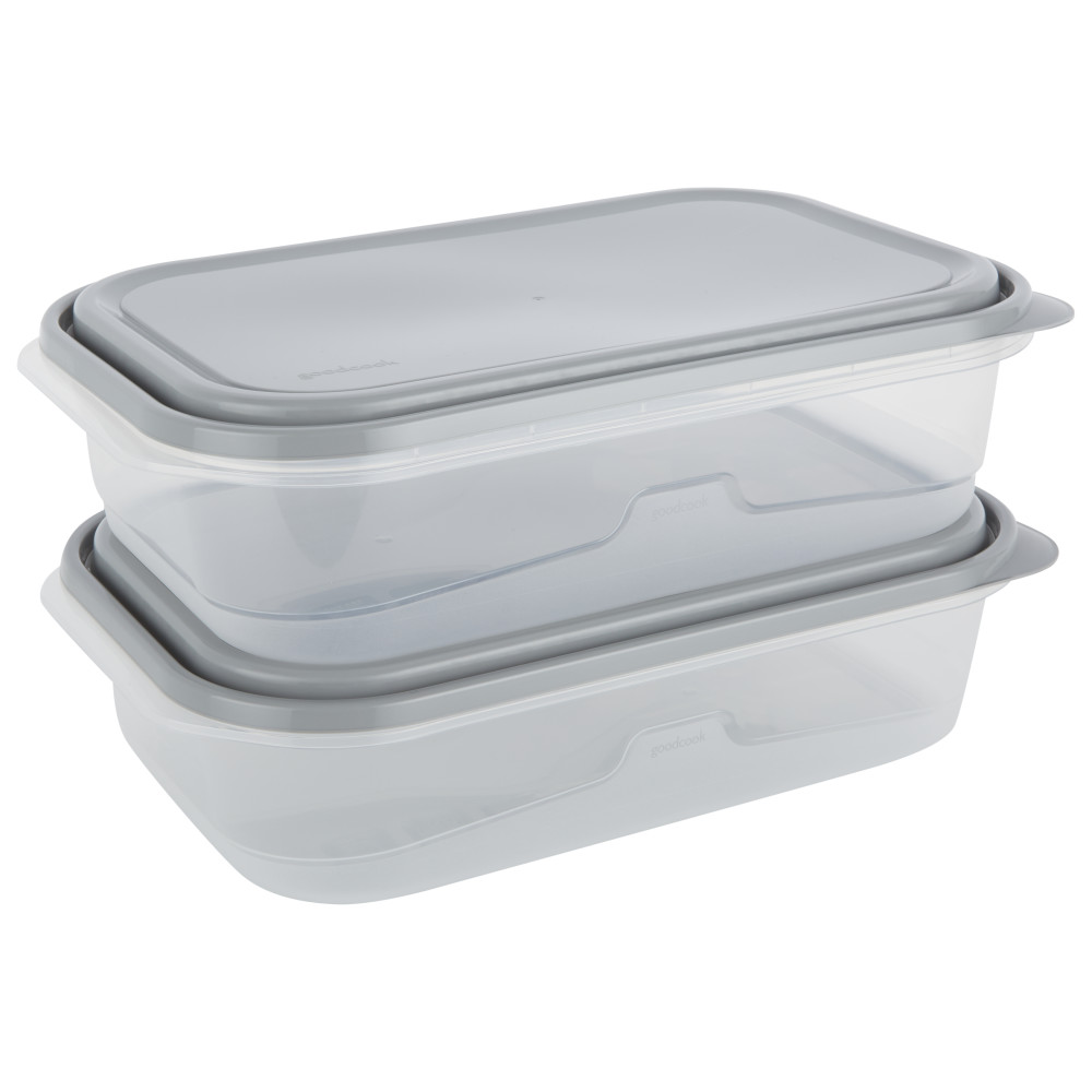 10844 GoodCook EveryWare Rectangle 1 GL Food Storage Container - 2pk