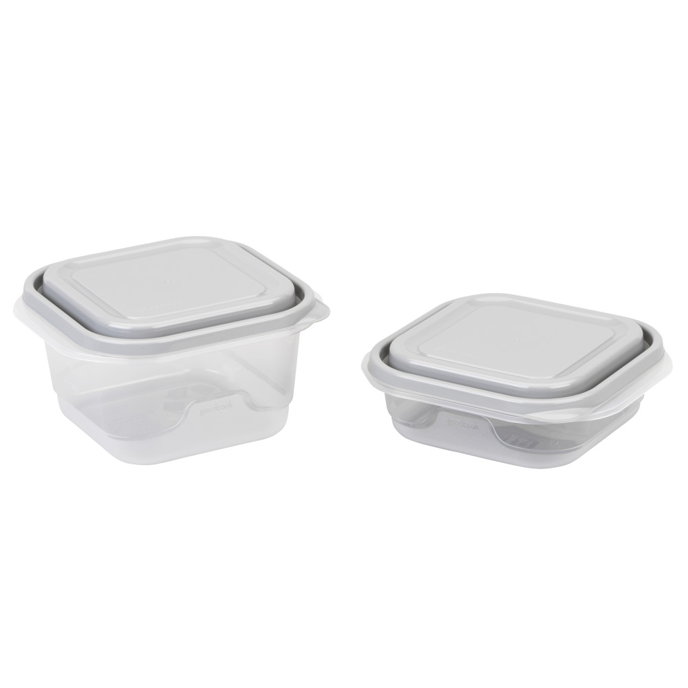 10849 GoodCook Square Set Food Containers (2.9-Cup and 5.2-Cup) 10PC