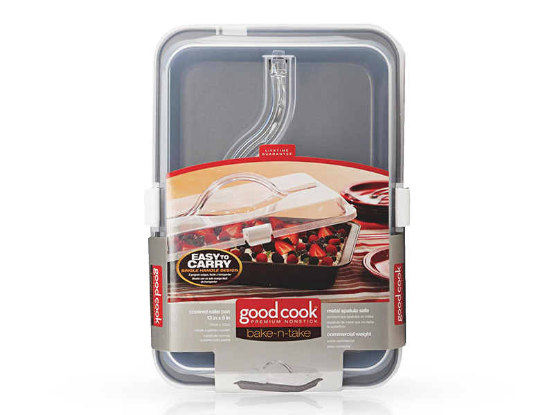 GoodCook 9 x 13 In. Covered Non-Stick Cake Pan