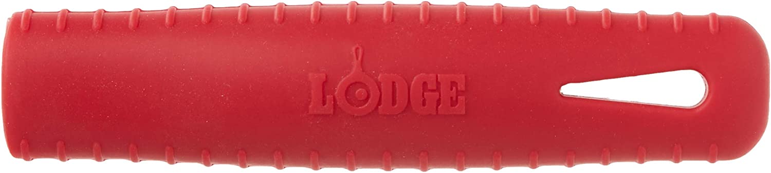Lodge, Red Silicone Handle Holder, ซิลิโคนหุ้มด้ามจับกระทะลอดจ์สีแดง