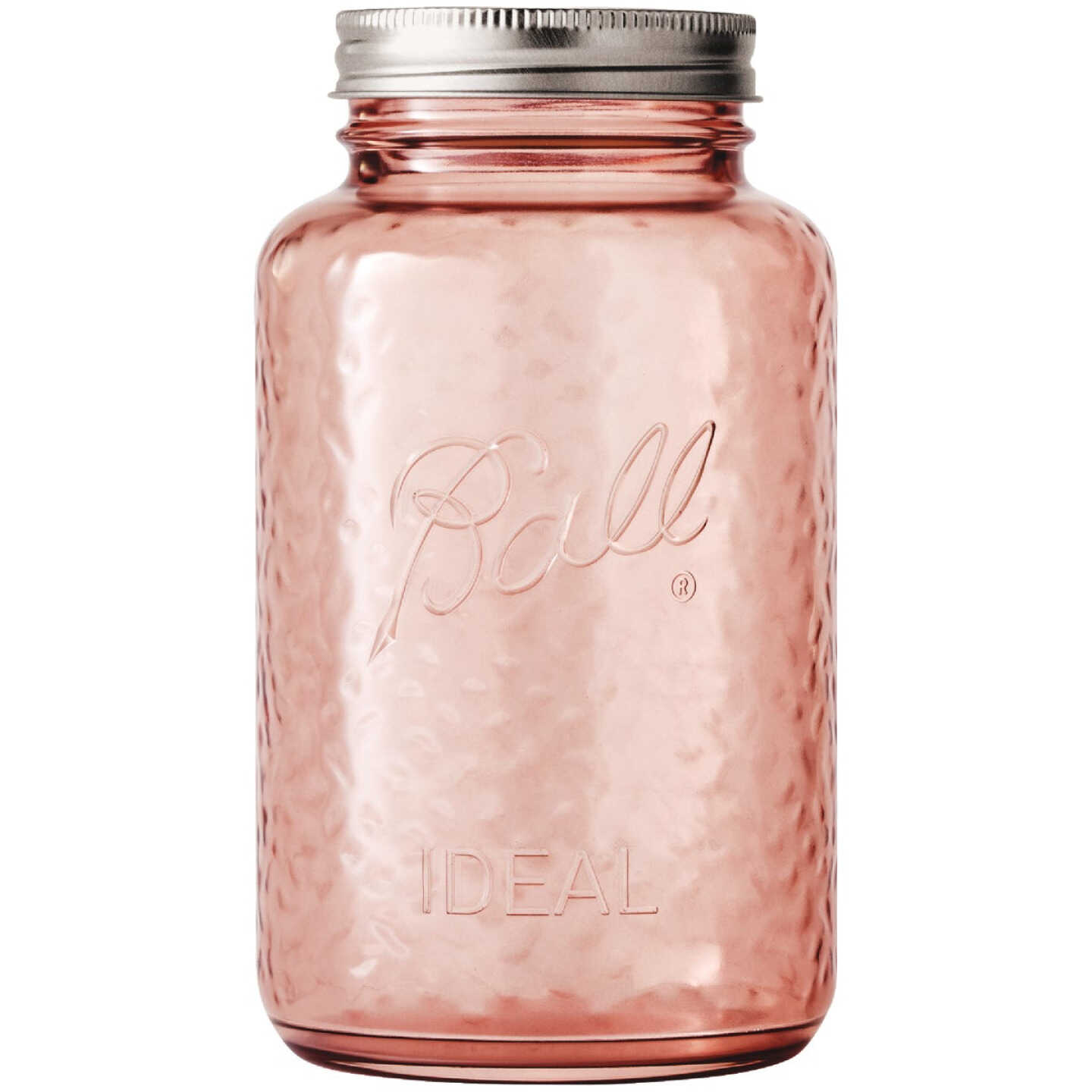 237049 (69046)-Ball, 32oz Quart Color- Pink Vintage Regular Mouth Jar. / ขวดโหลแก้วบอลล์ปากแคบรุ่นวินเทจสีชมพู 32 ออนซ์