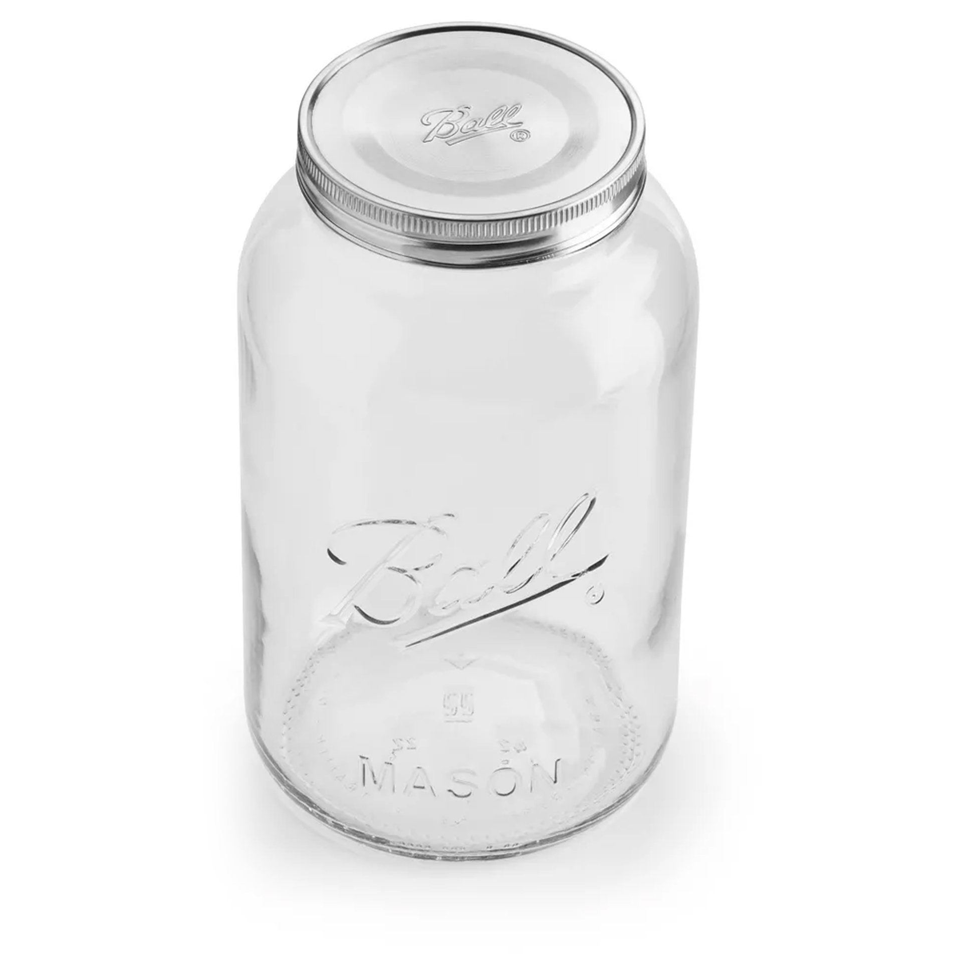 123678 Ball 1gal Glass Storage Jar Clear ขวดโหลแก้วบอลล์รุ่นฝาสแตนเลสเลส 128 ออนซ์