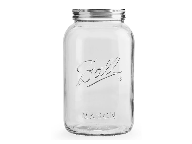 123678 Ball 1gal Glass Storage Jar Clear ขวดโหลแก้วบอลล์รุ่นฝาสแตนเลสเลส 128 ออนซ์