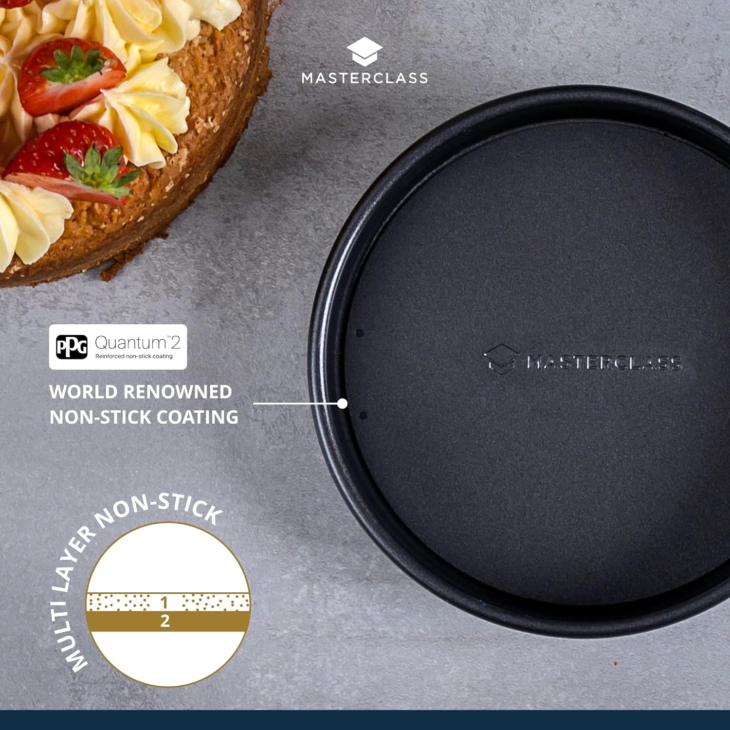 135834 KCMCHB12	MC Non-Stick Loose Base Sandwich Pan Round 20cm (8