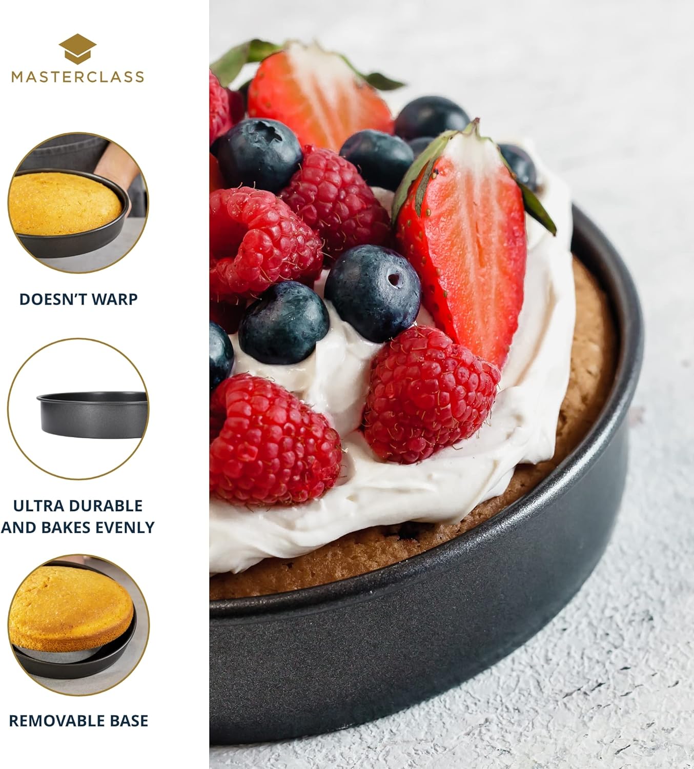 135834 KCMCHB12	MC Non-Stick Loose Base Sandwich Pan Round 20cm (8