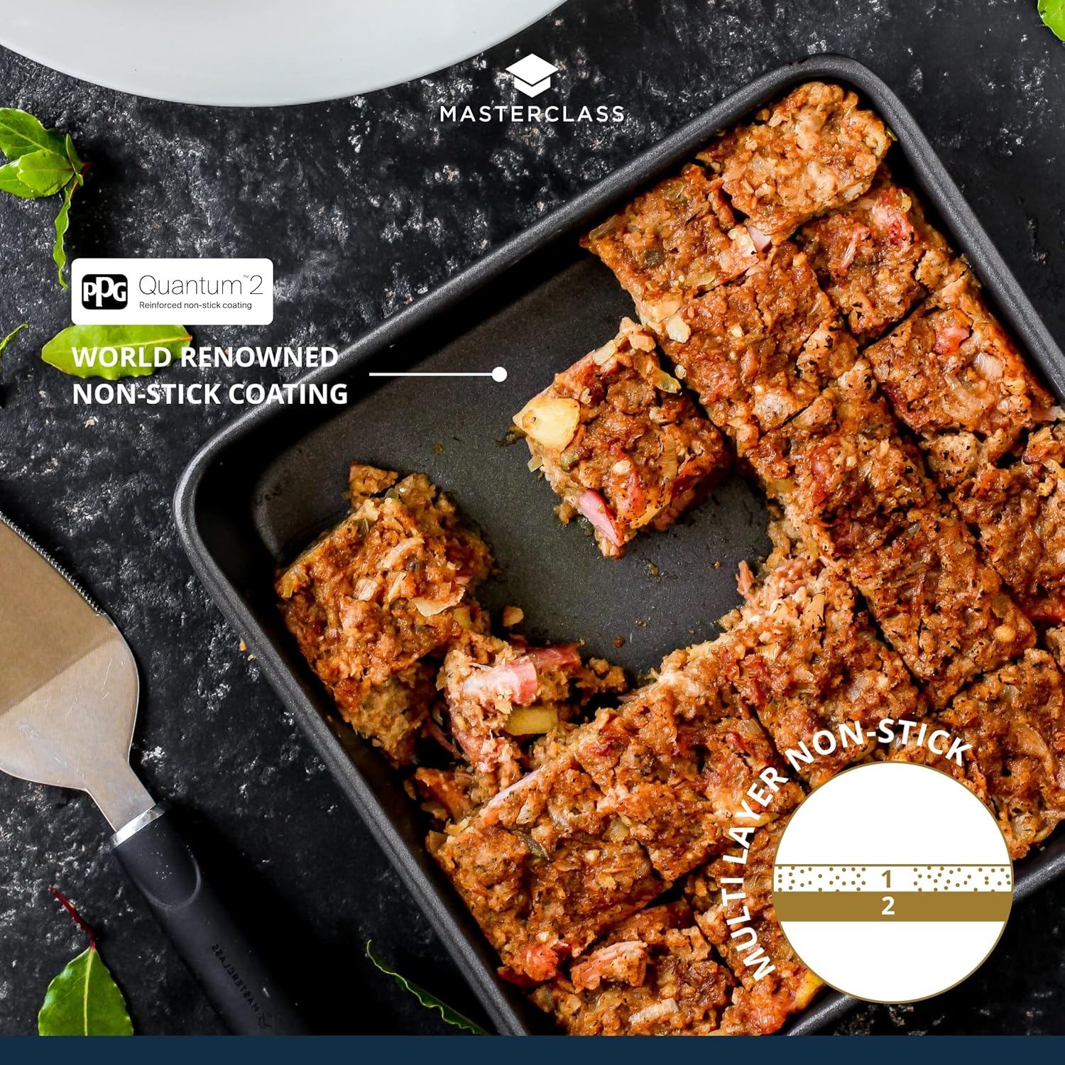 135841 KCMCHB13 MC Non-Stick Bake Pan Square 23x23x4cm, Sleeved พิมพ์อบขนม ทรงสี่เหลี่ยมจตุรัส 135841 KCMCHB13 MC Non-Stick Bake Pan Square 23x23x4cm, Sleeved พิมพ์อบขนม ทรงสี่เหลี่ยมจตุรัส