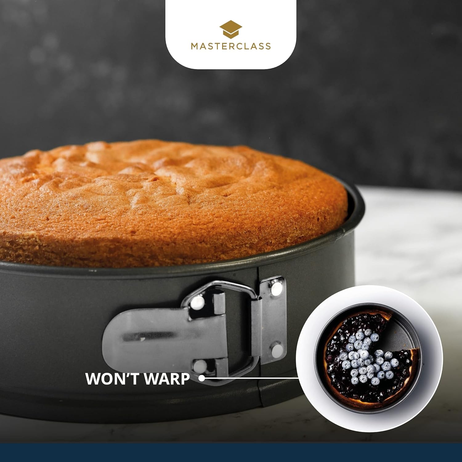 137142 KCMCHB19 MC Non-Stick Spring Form Loose Base Cake Pan Round 20cm (8 137142 KCMCHB19 MC Non-Stick Spring Form Loose Base Cake Pan Round 20cm (8