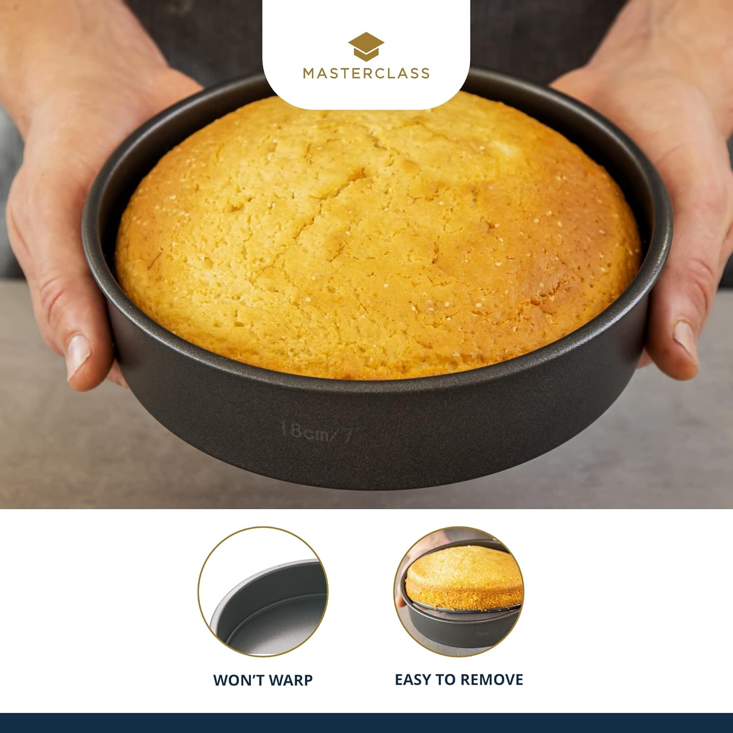 139696 KCMCHB22 MC HB SANDWICH PAN 18CM NON-STICK พิมพ์อบขนมทรงกลมขนาด 7 139696 KCMCHB22 MC HB SANDWICH PAN 18CM NON-STICK พิมพ์อบขนมทรงกลมขนาด 7