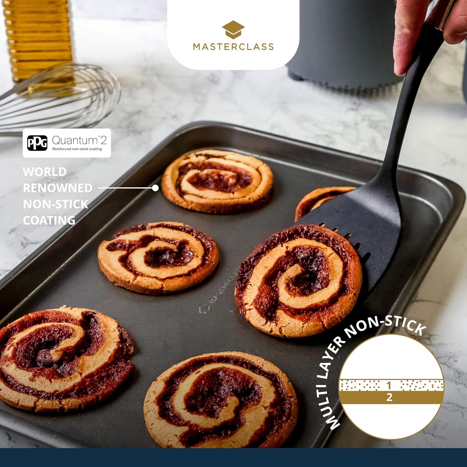 139832 KCMCHB23 MC Non-Stick Baking Tray 35x25x2cm, Sleeved ถาดอบขนาด 35 x 25 cm 139832 KCMCHB23 MC Non-Stick Baking Tray 35x25x2cm, Sleeved ถาดอบขนาด 35 x 25 cm