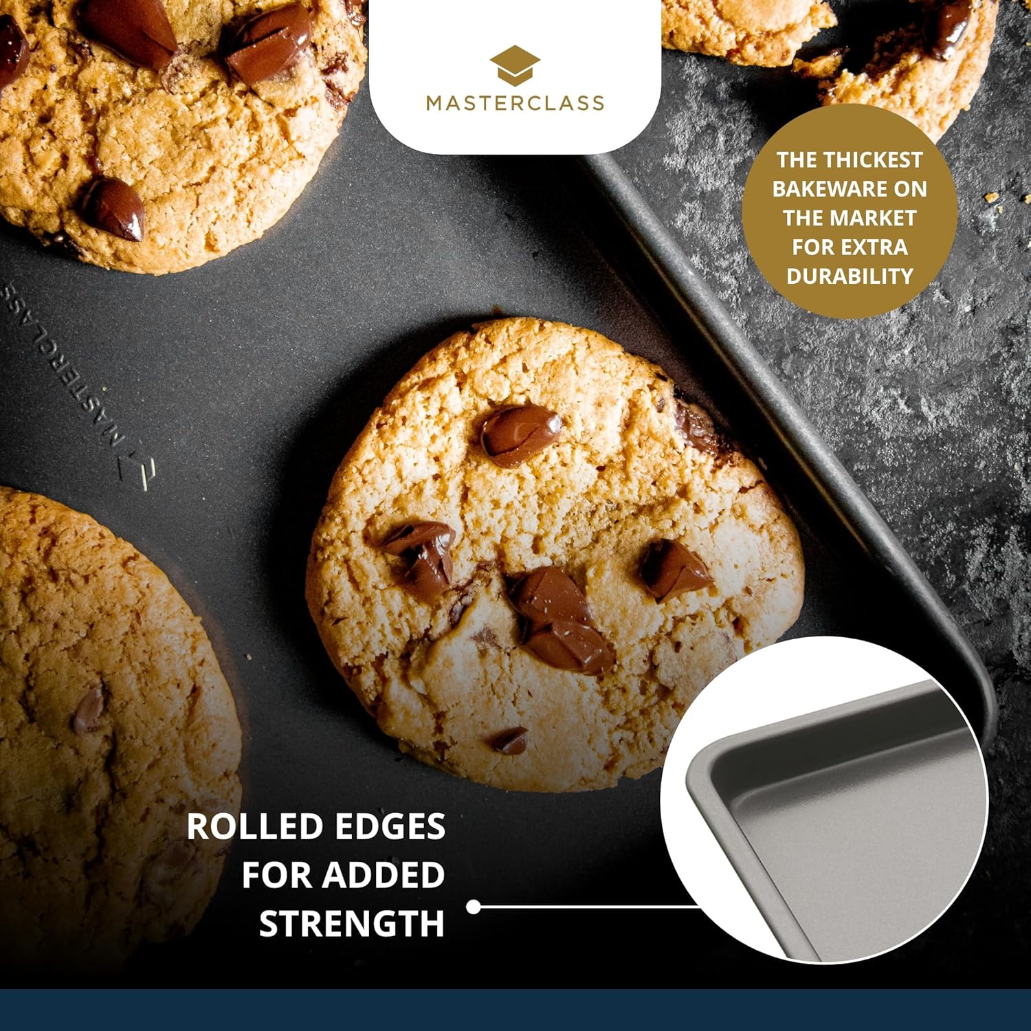 139832 KCMCHB23 MC Non-Stick Baking Tray 35x25x2cm, Sleeved ถาดอบขนาด 35 x 25 cm 139832 KCMCHB23 MC Non-Stick Baking Tray 35x25x2cm, Sleeved ถาดอบขนาด 35 x 25 cm