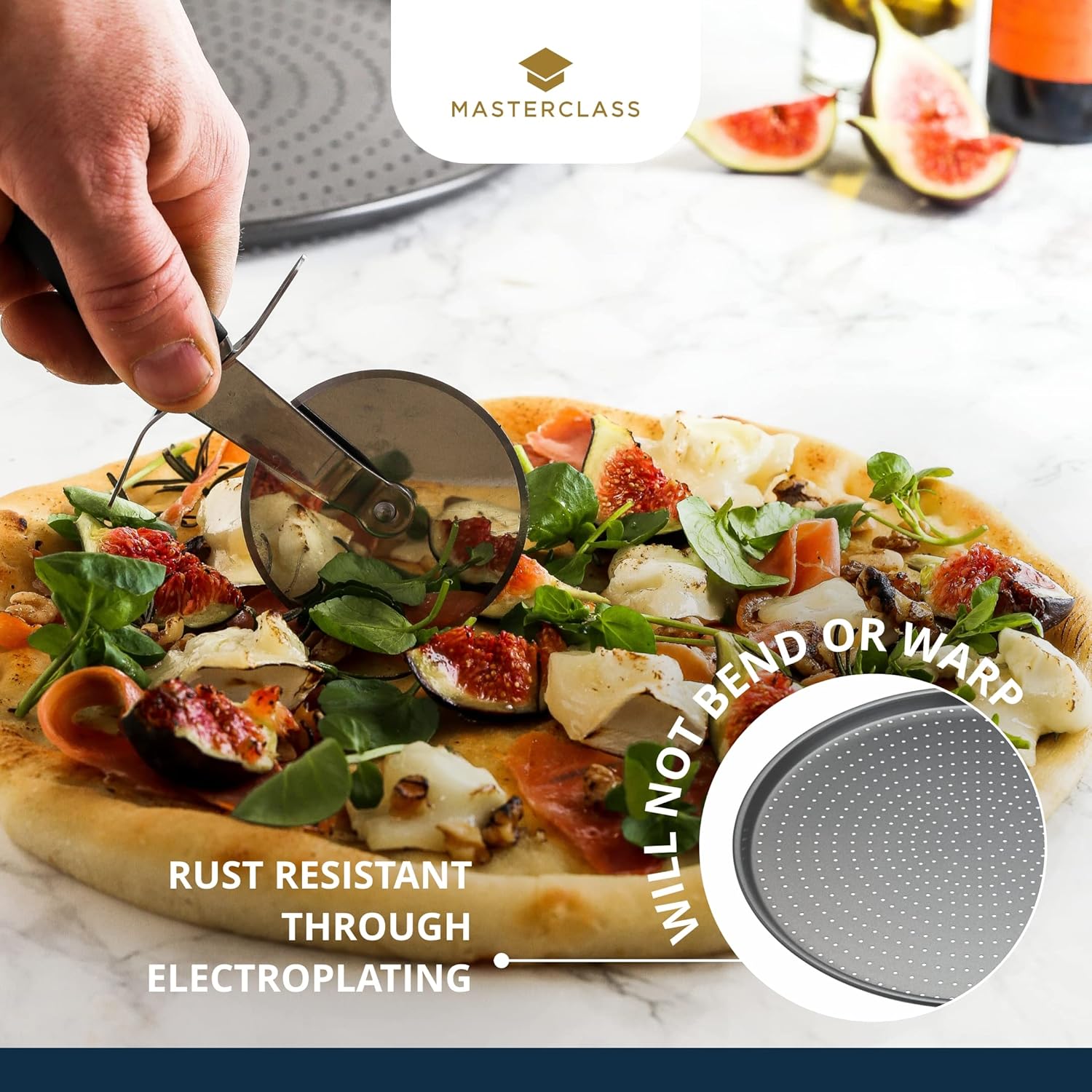 519245 KCMCCB14 MC Crusty Bake Non-Stick Pizza Crisper 32cm Sleeved ถาดอบพิซซ่าขนาด 12.5 519245 KCMCCB14 MC Crusty Bake Non-Stick Pizza Crisper 32cm Sleeved ถาดอบพิซซ่าขนาด 12.5