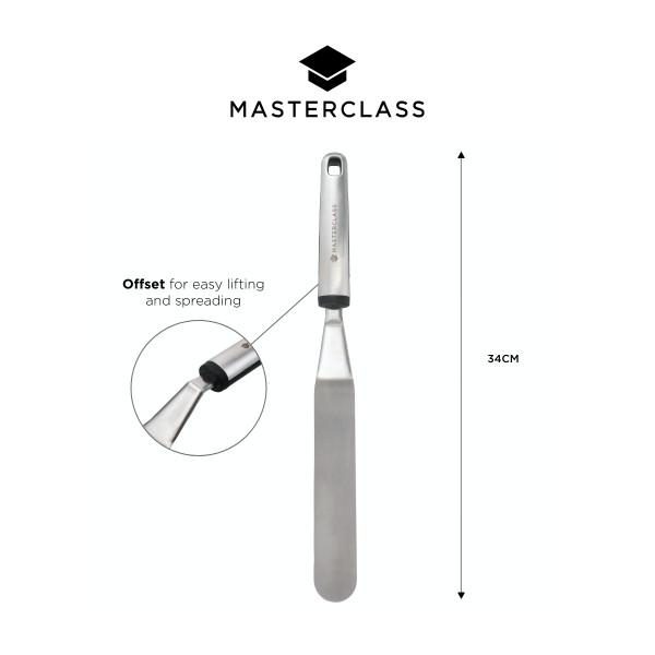 MCSSPALETTE - MC ICING SPATULA SS SOFT GRIP GREY สปาทูลามาสเตอร์คลาส