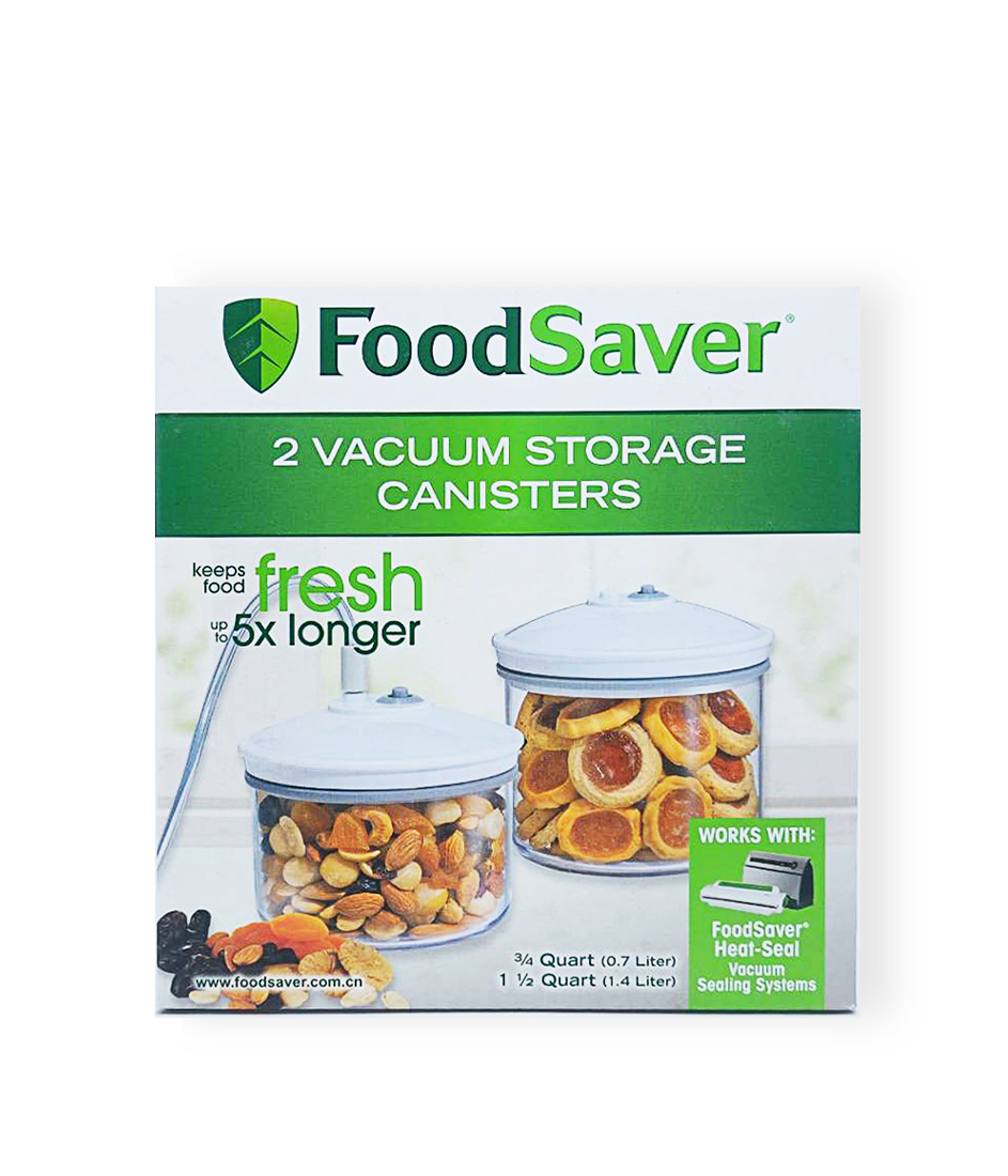 11.11 FoodSaver T020005101P 2 Vacuum Storage Canisters (0.7L + 1.4L), ชุดกล่องสุญญากาศ กล่องอาหาร กล่องใส่อาหาร App