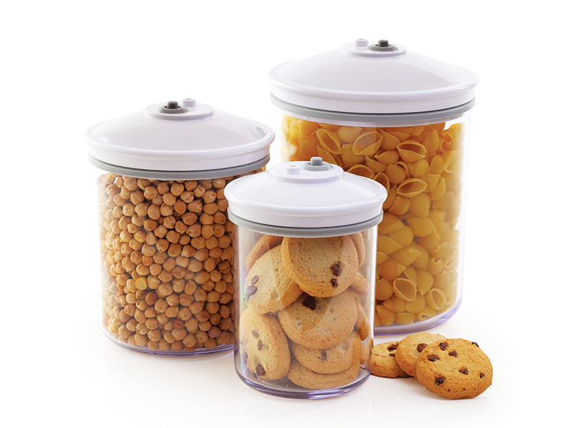 11.11 Foodsaver Round Canister Set-3p T02-0052-01P ชุดกล่องสุญญากาศ ทรงกลม 3 ชิ้น กล่องอาหาร กล่องถนอมอาหาร